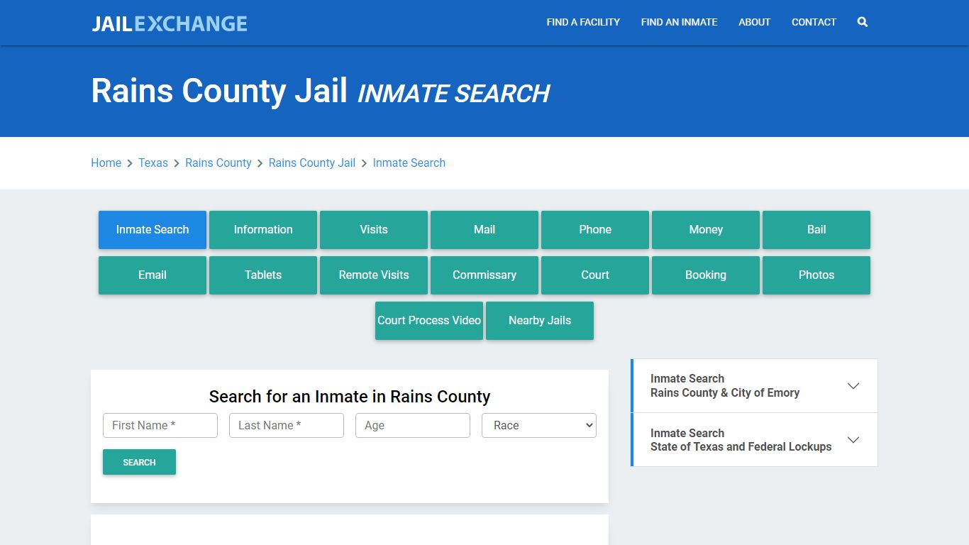 Rains County Jail, TX Inmate Search: Roster & Mugshots